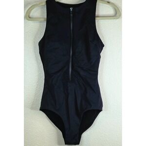 Sea Level Australia Zip Front Black One Piece Swimsuit Women's US Size 4